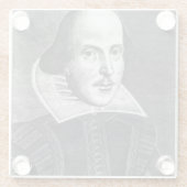 Porträt von William Shakespeare Glasuntersetzer (Rückseite)