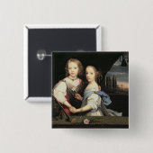 Porträt von Winston und von Arabella (1648-1730) Button (Vorne & Hinten)
