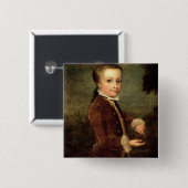 Porträt von Wolfgang Amadeus Mozart alterte Button (Vorne & Hinten)