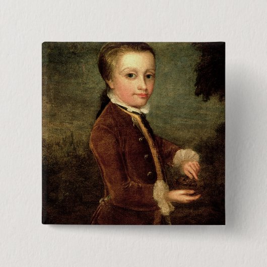 Porträt von Wolfgang Amadeus Mozart alterte Button (Vorderseite)