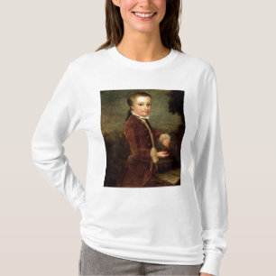 Porträt von Wolfgang Amadeus Mozart alterte T-Shirt