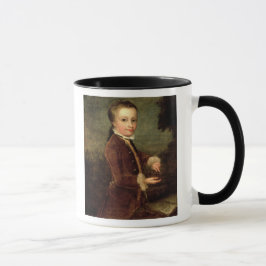 Porträt von Wolfgang Amadeus Mozart alterte Tasse