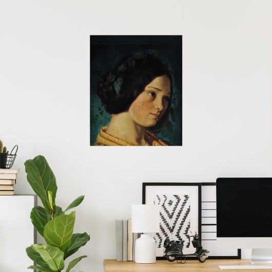 Porträt von Zelie Courbet, c.1842 Poster (Heimbüro)