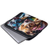 Porträt von zwei Pit Bulls Laptopschutzhülle (Vorne Knopf)