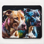 Porträt von zwei Pit Bulls Mousepad (Vorne)