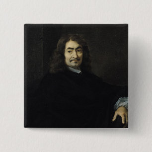 Porträt, vorausgesetzt, um Rene Descartes zu sein Button