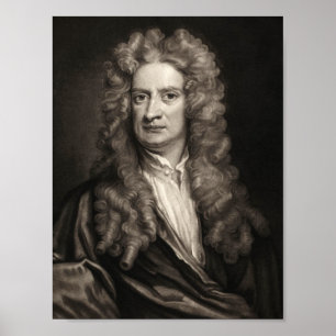 Porträt Wissenschaftlersirs Isaac Newton Poster