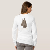 Porträt zeichnend niedlicher Esel T-Shirt (Schwarz voll)