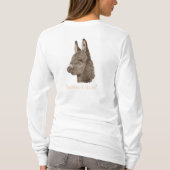Porträt zeichnend niedlicher Esel T-Shirt (Rückseite)