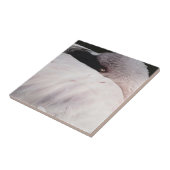 Porträt-Zeichnungseffekt Kunst Rosa Flamingo Fliese (Seite)