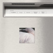 Porträt-Zeichnungseffekt-Kunst rosa Flamingo Magnet (In Situ (Geschirrspüler))