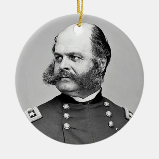 Porträt-ziviler Kriegs-General Ambrose E. Burnside Keramikornament (Vorne)