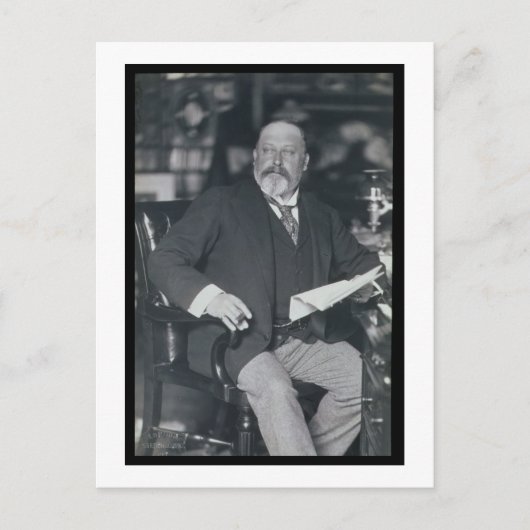 Porträtaufnahme von Edward VII (1841-1910) (b/w) Postkarte (Vorderseite)