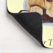 Porträtbild eines Hundes von Golden Rente Mousepad (Ecke)