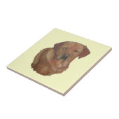 Porträtbild Seltenes rotes Labrador Retreiferhund Fliese (Seite)