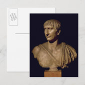 Porträtbüste des Kaisers Trajan Postkarte (Vorne/Hinten)