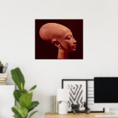 Porträtbüste einer Tochter von König Akhenaten Poster (Heimbüro)