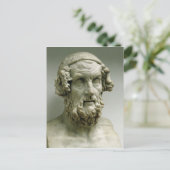 Porträtbüste von Homer Postkarte (Stehend Vorderseite)