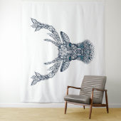 Porträtdarstellung für Reh Wandteppich (Beispiel)