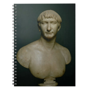 Porträtfehlschlag des Kaisers Trajan (53-117 Notizblock