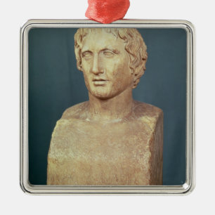 Porträtfehlschlag von Alexander der Große Silbernes Ornament