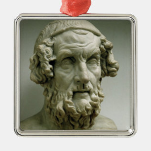 Porträtfehlschlag von Homer Silbernes Ornament