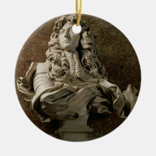 Porträtfehlschlag von Louis XIV (1638-1715), 1665 Keramikornament