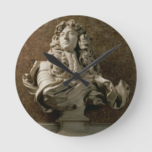 Porträtfehlschlag von Louis XIV (1638-1715), 1665 Runde Wanduhr