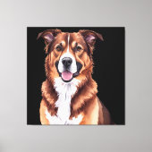 Porträtkissen für Haustiere - Aquarellfarben-Hunde Leinwanddruck (Vorderseite)