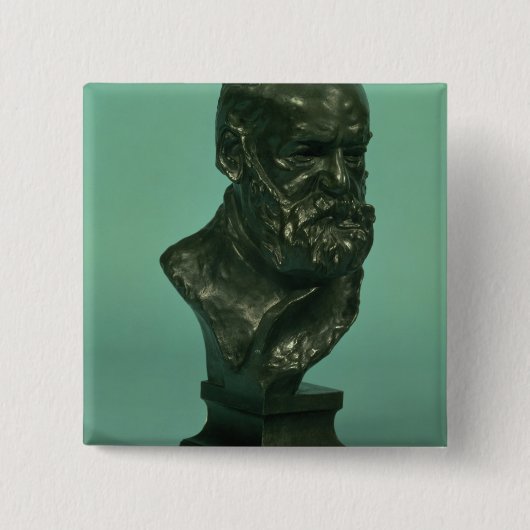 Porträtkopf von Victor Hugo (1802-85) (Bronze) Button (Vorderseite)
