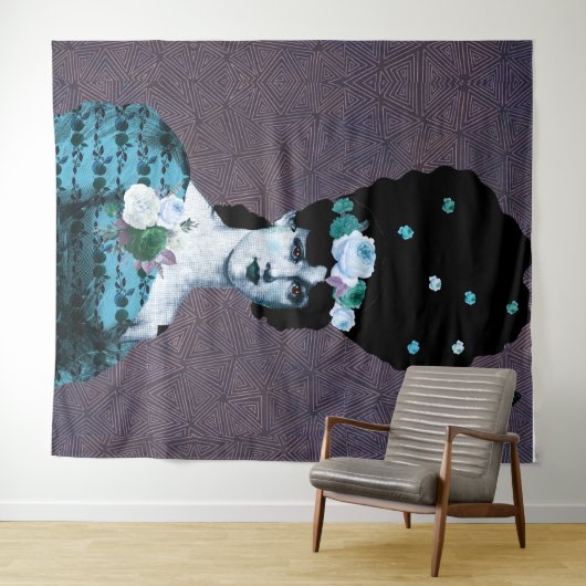 Porträtkunst Wandteppich (Beispiel (Horizontal))