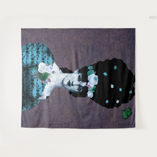 Porträtkunst Wandteppich (Vorderseite (Horizontal))