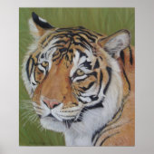 Porträtmalerei auf großen Katzentiger Poster (Vorne)