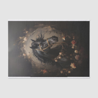 Porträtmalerei einer Stunde mit Rose Seidenpapier