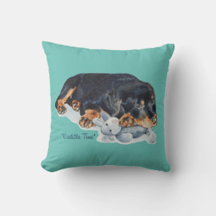 Porträtmalerei eines niedlichen Welpenhundes Kissen