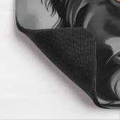 Porträtmalerei für Schwarze und Silberhunde Mousepad (Ecke)