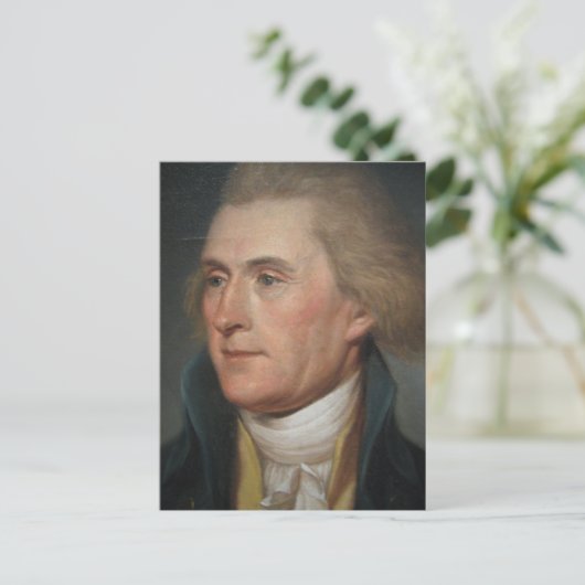 Porträtmalerei von Thomas Jefferson Postkarte (Stehend Vorderseite)