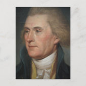 Porträtmalerei von Thomas Jefferson Postkarte (Vorderseite)