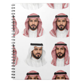 Porträtmuster Saudi-Arabischer Männer Notizblock