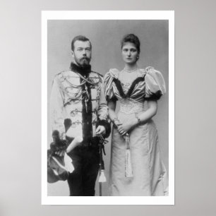 Porträtphotographie des Zars Nicholas II Poster