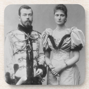 Porträtphotographie des Zars Nicholas II Untersetzer