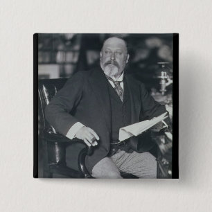 Porträtphotographie von Edward VII (1841-1910) Button
