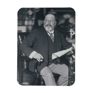 Porträtphotographie von Edward VII (1841-1910) Magnet