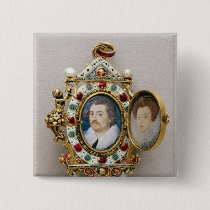Porträts des unbekannten Mannes und der Frau, Button