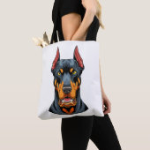 Porträts eines Dobermann-Hundes Vorderansicht Tasche (Von Nahem)