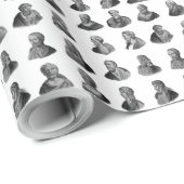 Porträts Muster antiker Philosophen Geschenkpapier (Rolleneckpunkt)