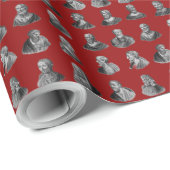 Porträts Muster antiker Philosophen Geschenkpapier (Rolleneckpunkt)