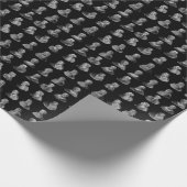 Porträts Muster der alten Philosophen Schwarz Geschenkpapier (Ecke)