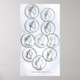 Porträts römischer Kaiser Poster