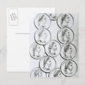 Porträts römischer Kaiser Postkarte (Vorne/Hinten)